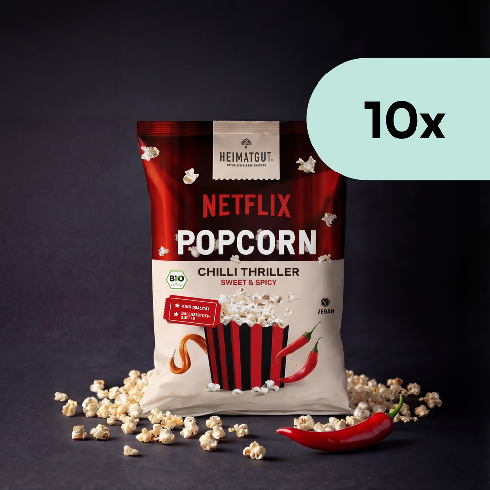 Bio Netflix Popcorn Chilli Thriller, Karamell trifft milde Chili
