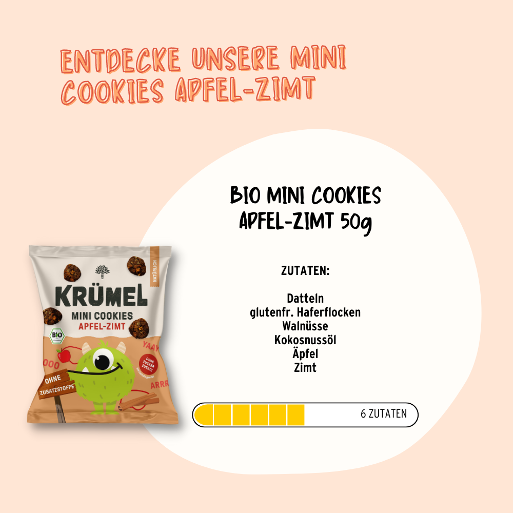 Bio Mini Cookies Apfel-Zimt - MHD: 22.05.24