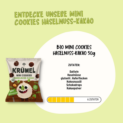 Bio Mini Cookies Haselnuss-Kakao - MHD: 22.05.24
