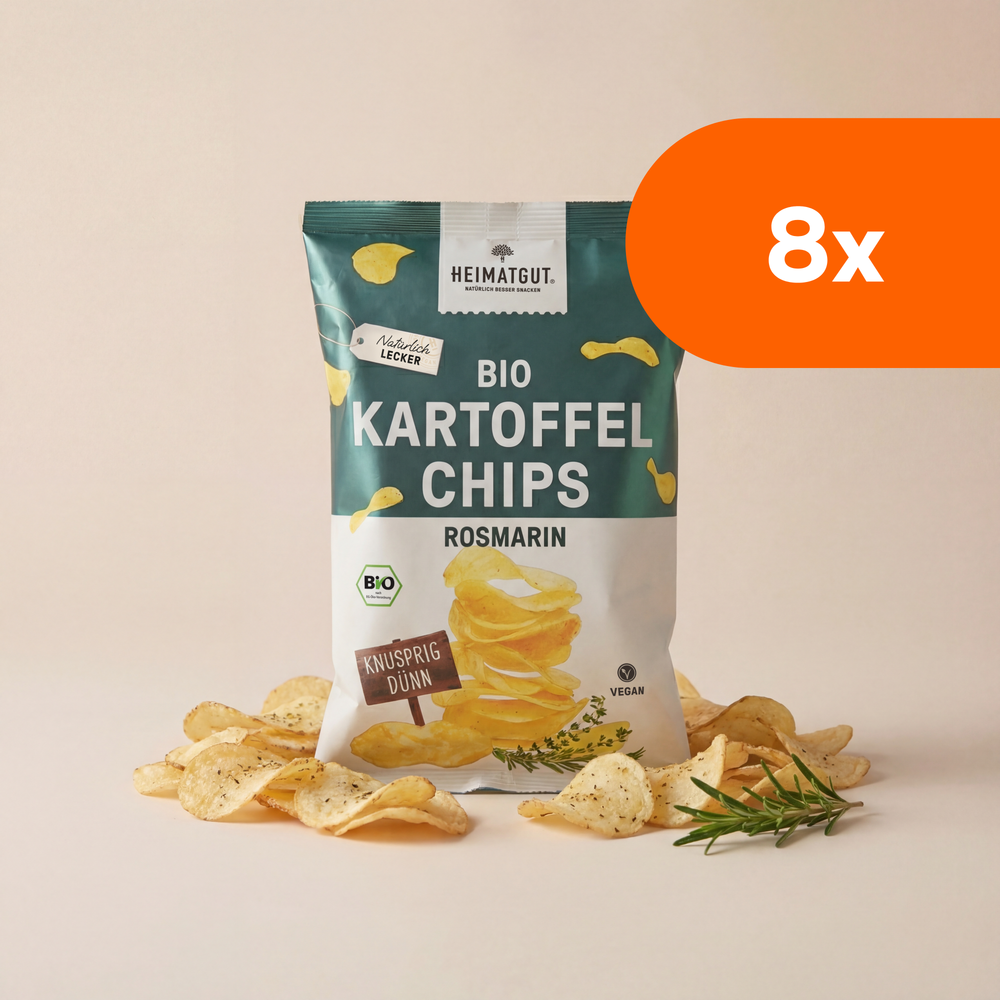 Tüte Bio Kartoffelchips Rosmarin von Heimatgut