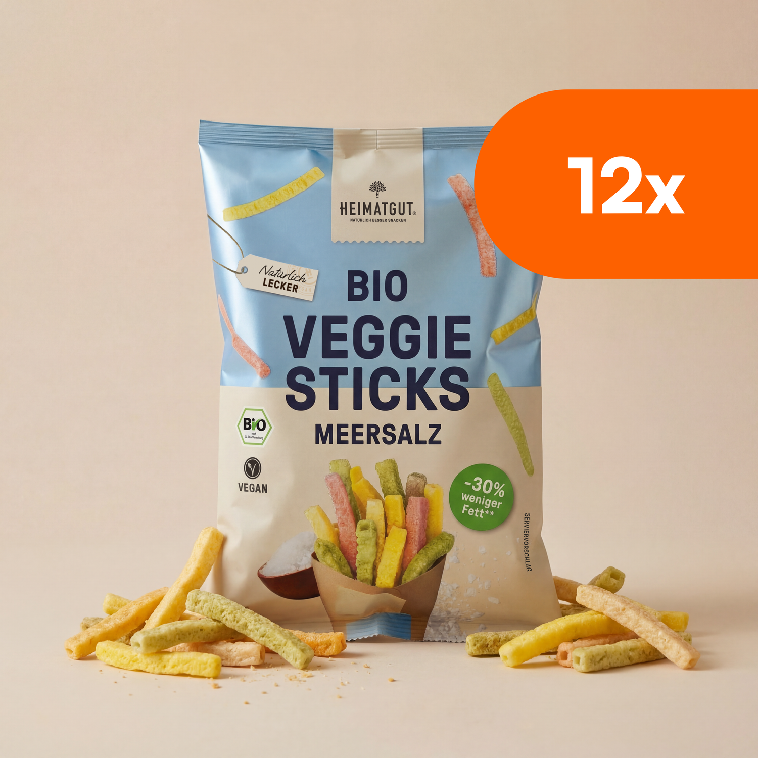 Tüte Bio Veggie Sticks Meersalz von Heimatgut