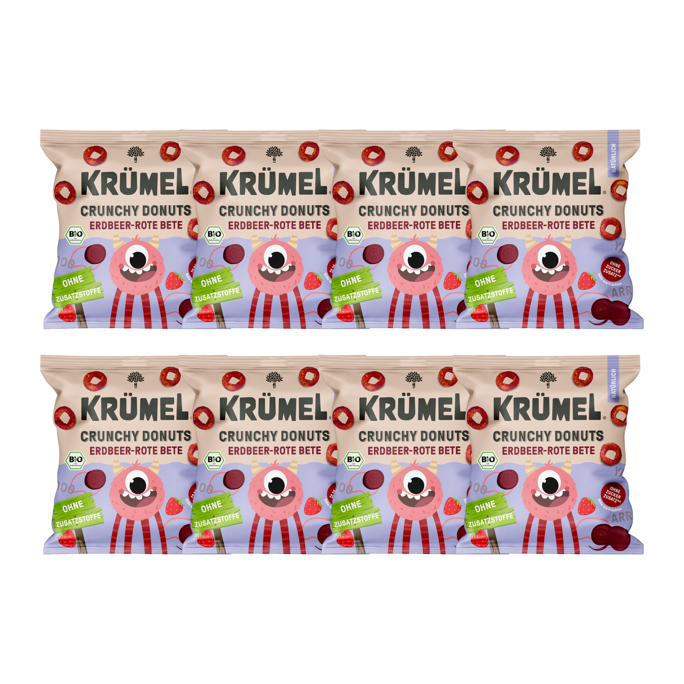 Bio Crunchy Donuts Erdbeer-Rote Beete