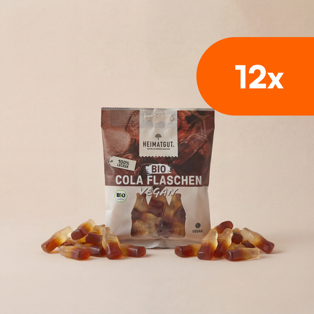 Bio Fruchtgummi Cola Flaschen 100g von Heimatgut, vegan