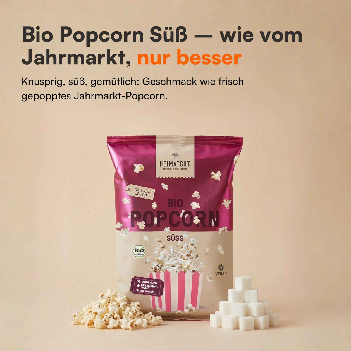 Bio Popcorn Süß