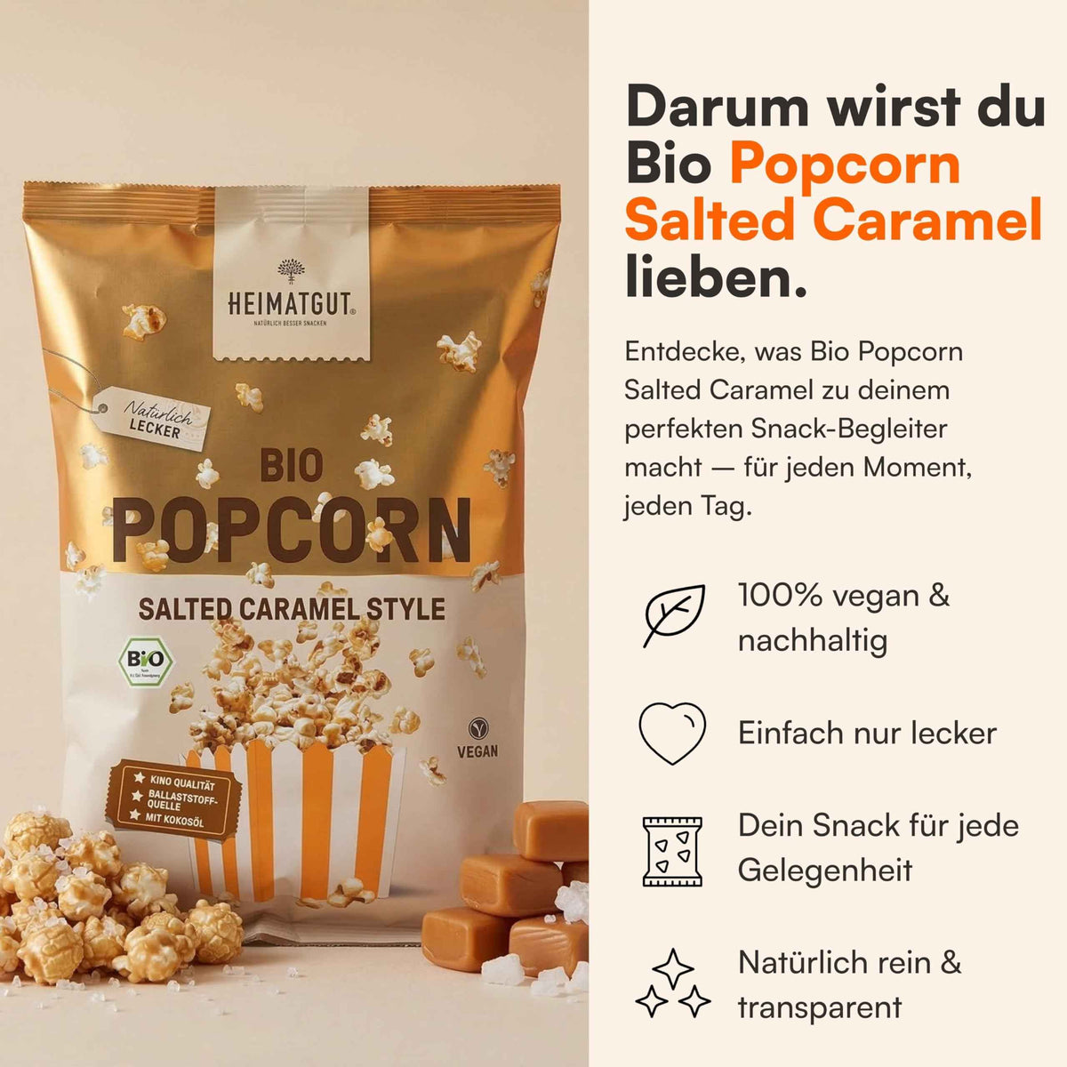 Bio Popcorn Salted Caramel Style