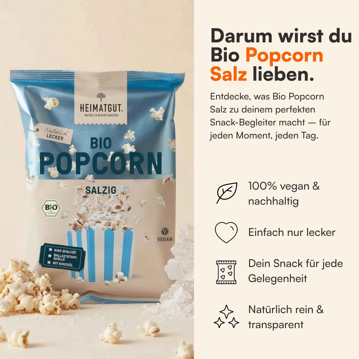 Bio Popcorn Salzig