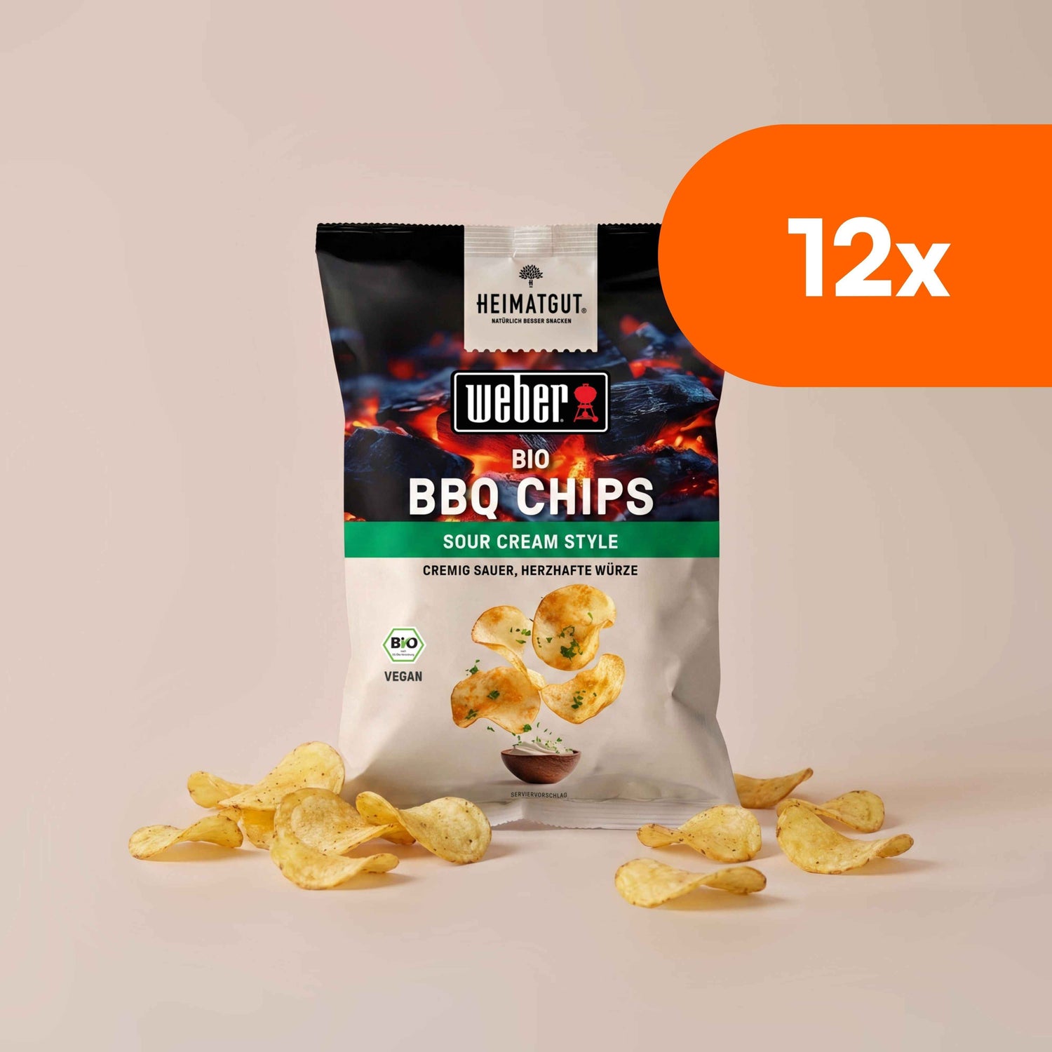 WEBER BIO Kartoffel Chips Sour Cream Style