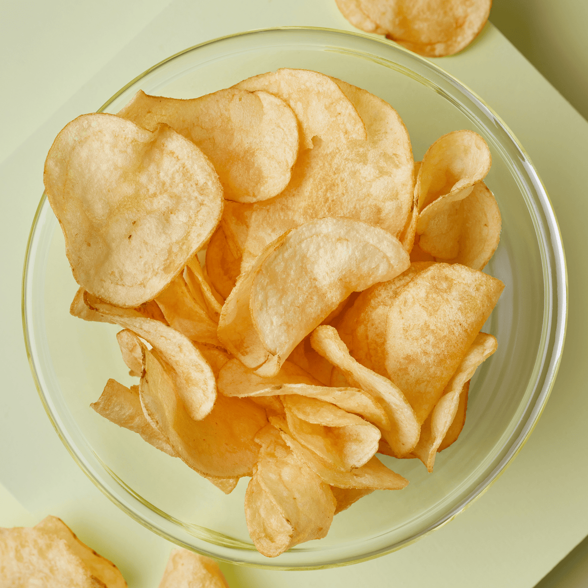 Bio Kartoffelchips Meersalz mini, Nahaufnahme der Chips