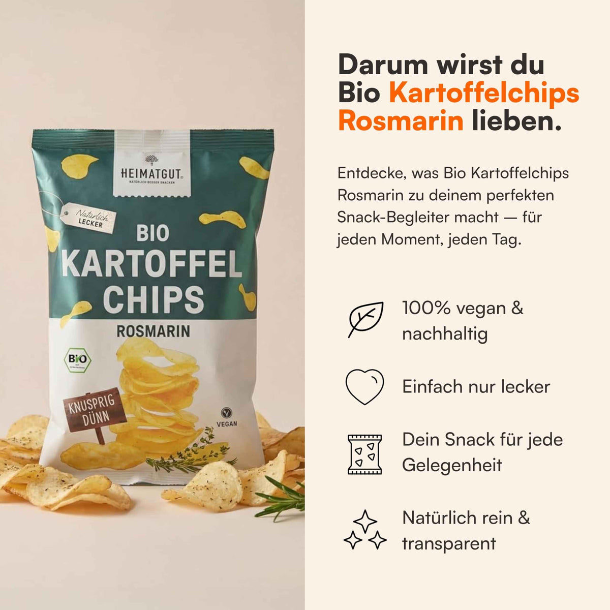 Bio Kartoffelchips Rosmarin