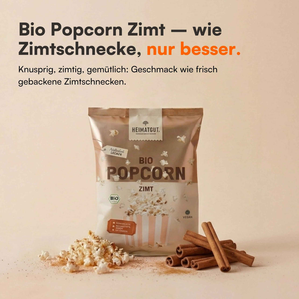 Bio Popcorn Zimt