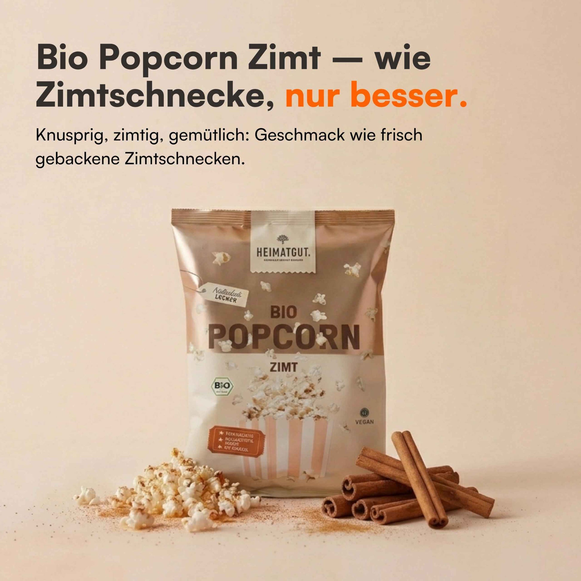 Bio Popcorn Zimt