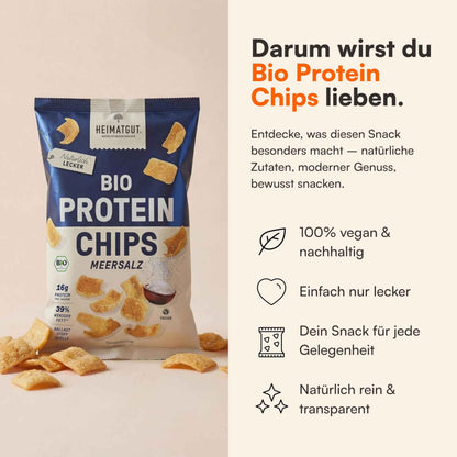 Bio Protein Chips Meersalz als Snack nach dem Training
