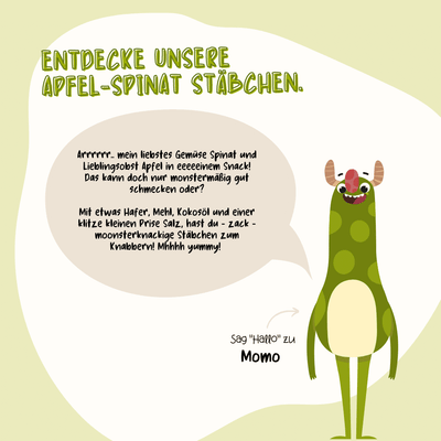 Bio Knabberstäbchen Apfel-Spinat - MHD: 02.06.24